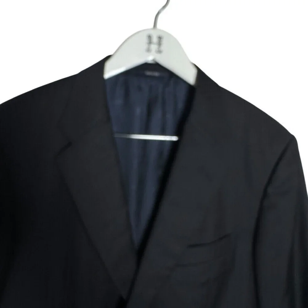 Gucci Mens Black Wool Suit Tom Ford Era Italy Tailored Jacket Pants Size 44R